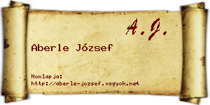 Aberle József névjegykártya